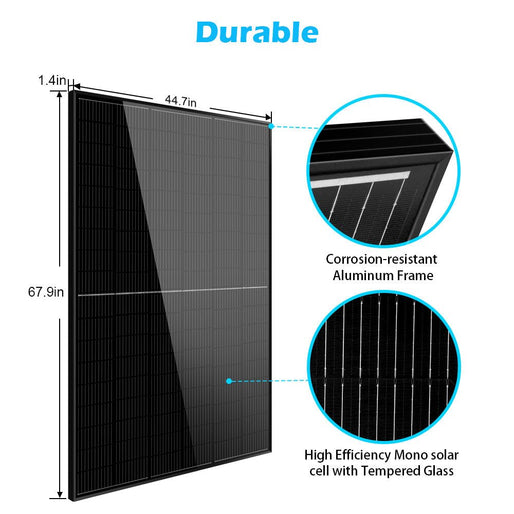 415W MONO BLACK PERC SOLAR PANEL FULL PALLET (32 PANELS) UL 61730 CEC Listed