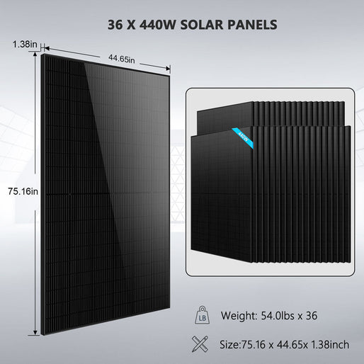 Hybrid Solar Kit 11.4KW 48V Split Phase 20.48KWH/50.2KWH Lithium Battery 450 Watt Solar Panel SGH-11N2E/ SGH-11N5E