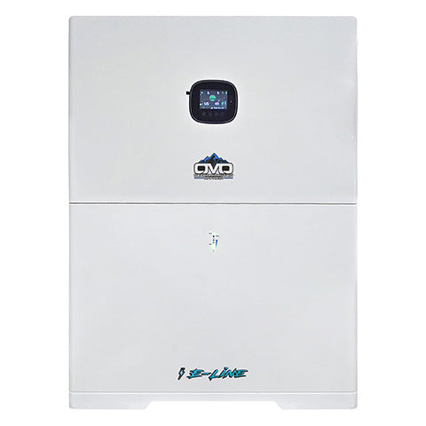 4.56KW Complete Offgrid Solar Kit + 10K 120V/240V OMO E-Line Inverter + 10.24KW OMO E-Line Lithium Battery +4.56KW Solar with Roof Mount and Wiring