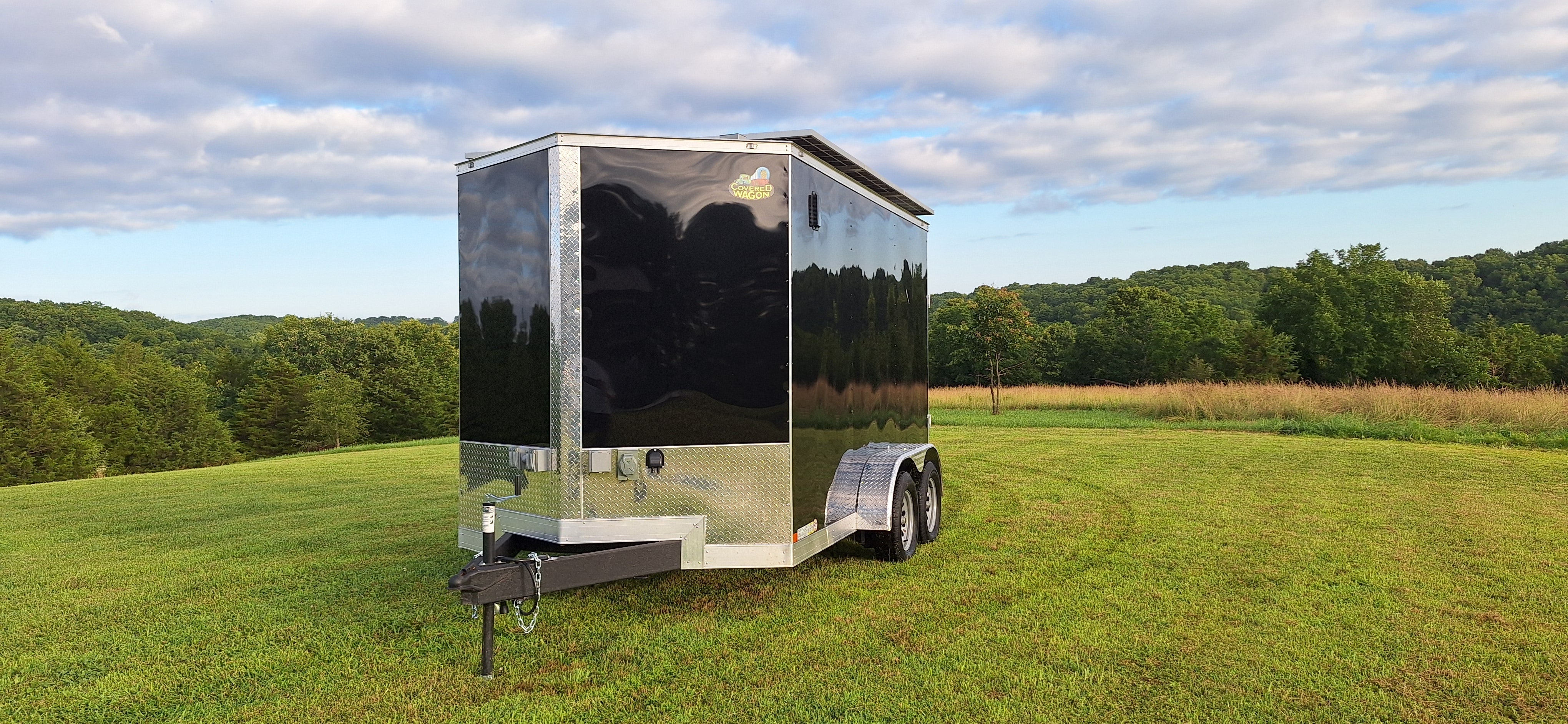 12' Enclosed SOLAR POWERED Offgrid Self-Sufficient Trailer BASE MODEL
