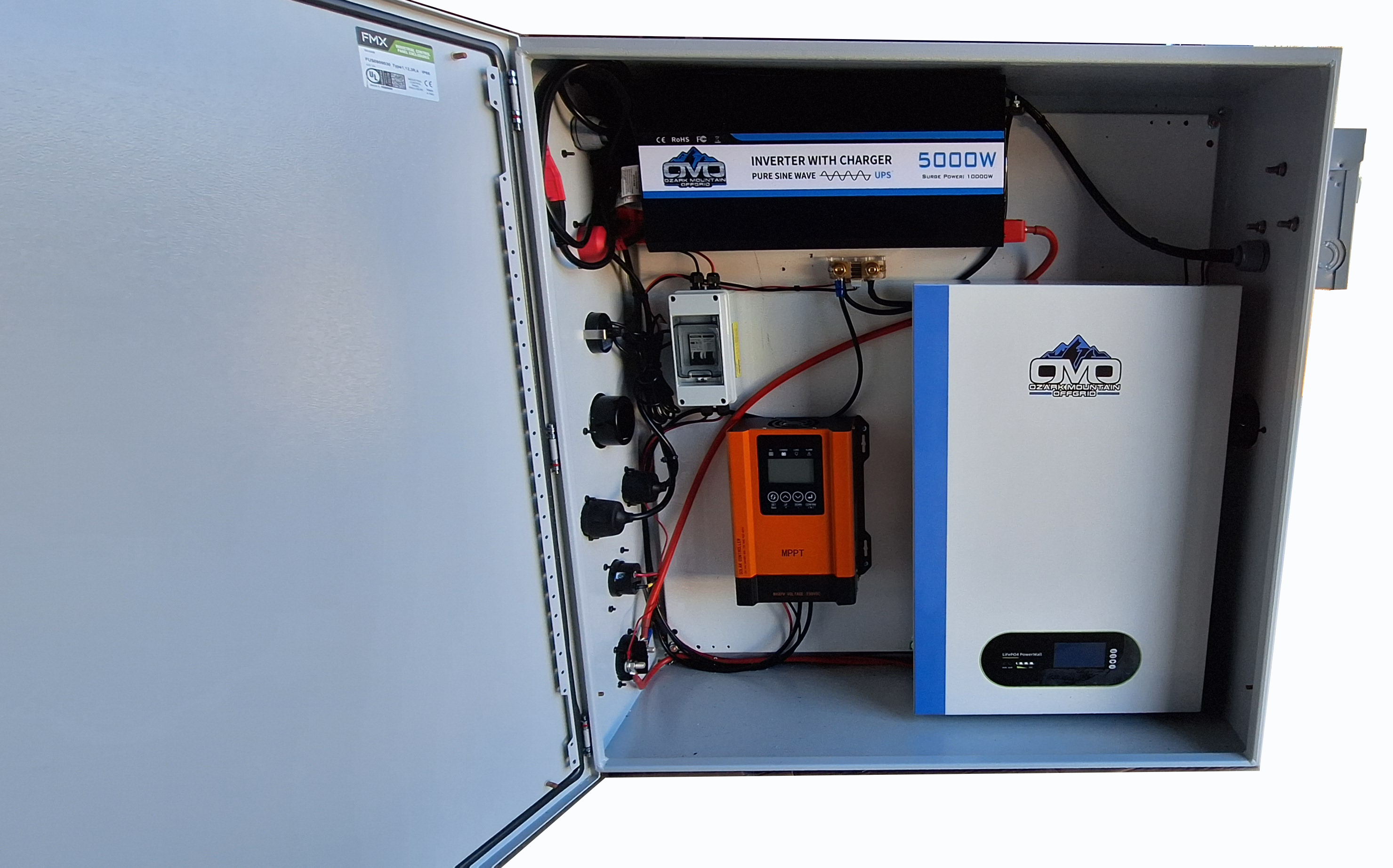 1.1KW Boat Dock Offgrid Solar Kit (2 Panel + 1 Lithium Battery) - Mountable with Plug and Play Connections