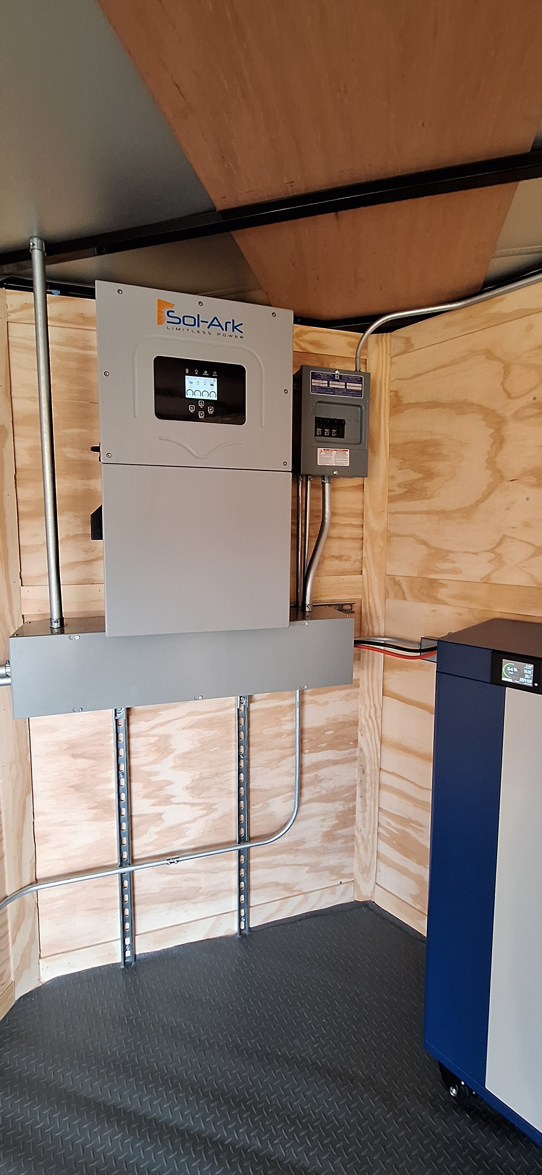 24' Enclosed SOLAR POWERED Offgrid Self-Sufficient Trailer - SOL-ARK 15K with OMO 32K Freedom Lithium Battery