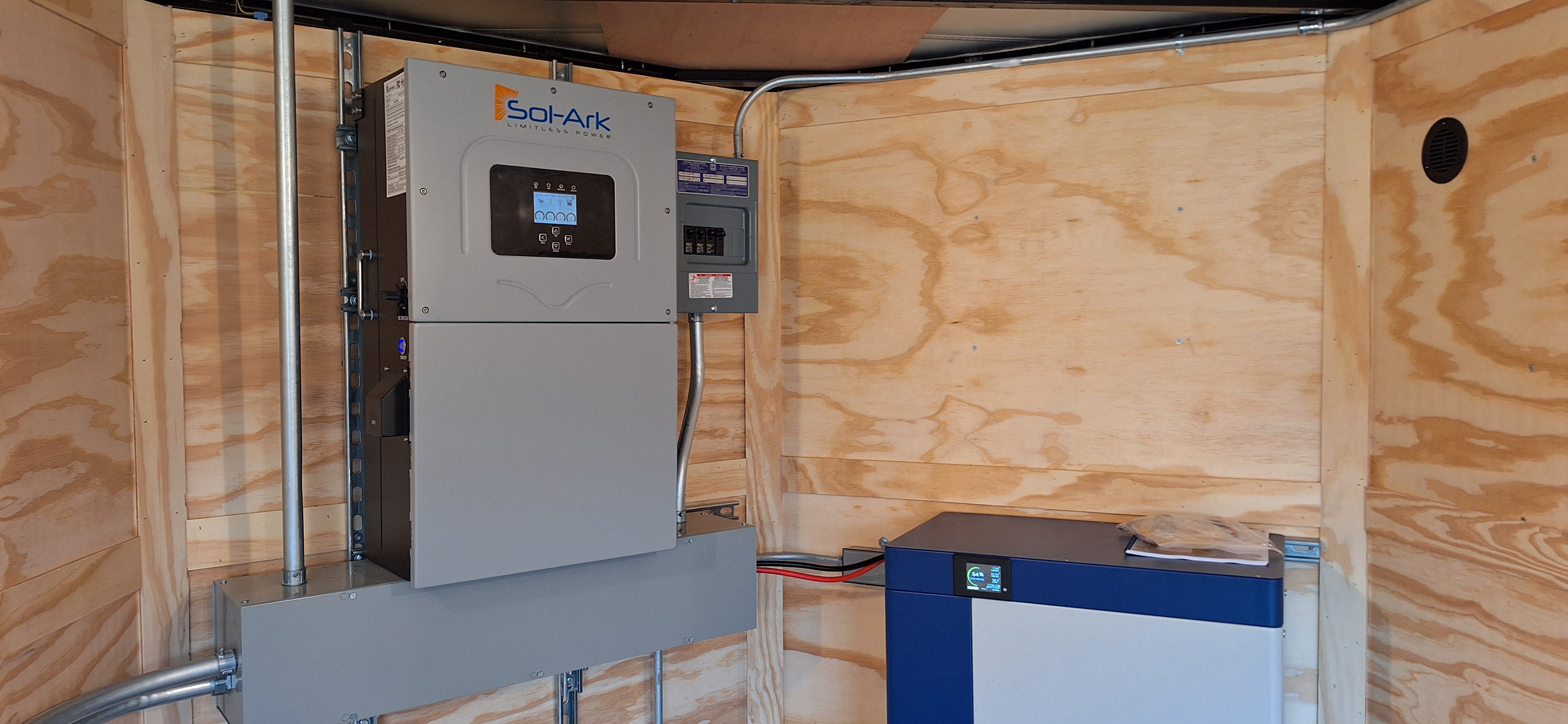 16' Enclosed SOLAR POWERED Offgrid Self-Sufficient Trailer - SOL-ARK 15K Version with 32K Lithium Battery