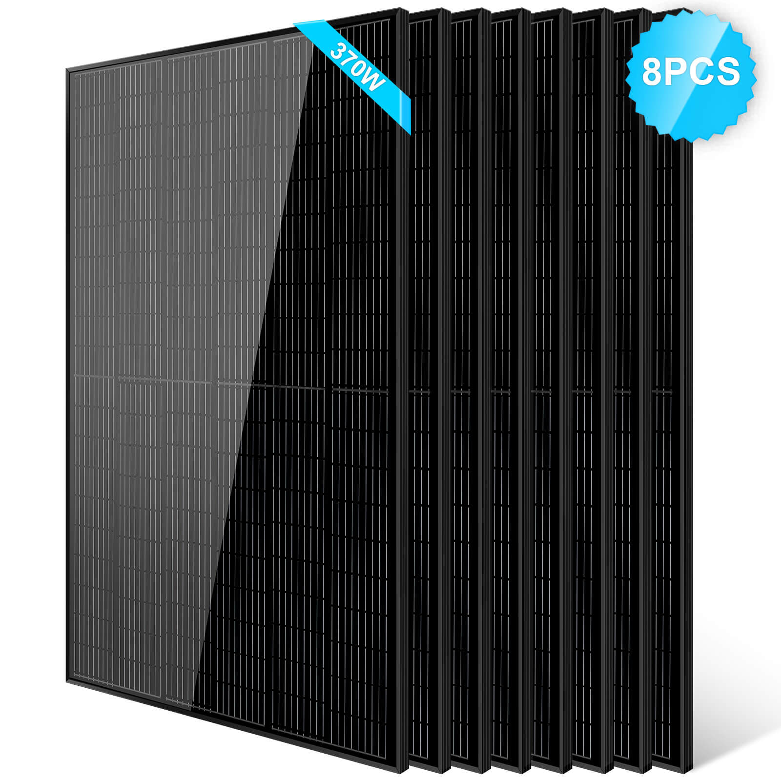 370W Mono Black PERC Solar Panel UL 61730