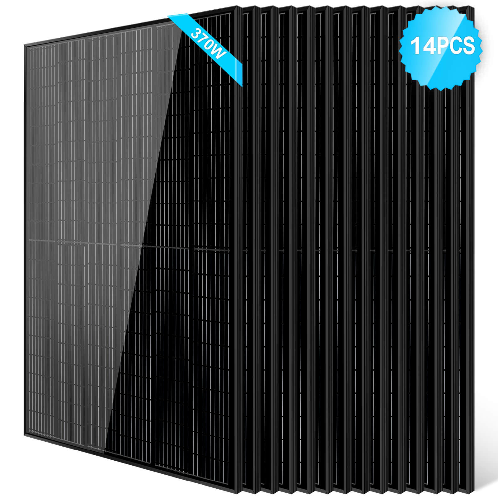 370W Mono Black PERC Solar Panel UL 61730