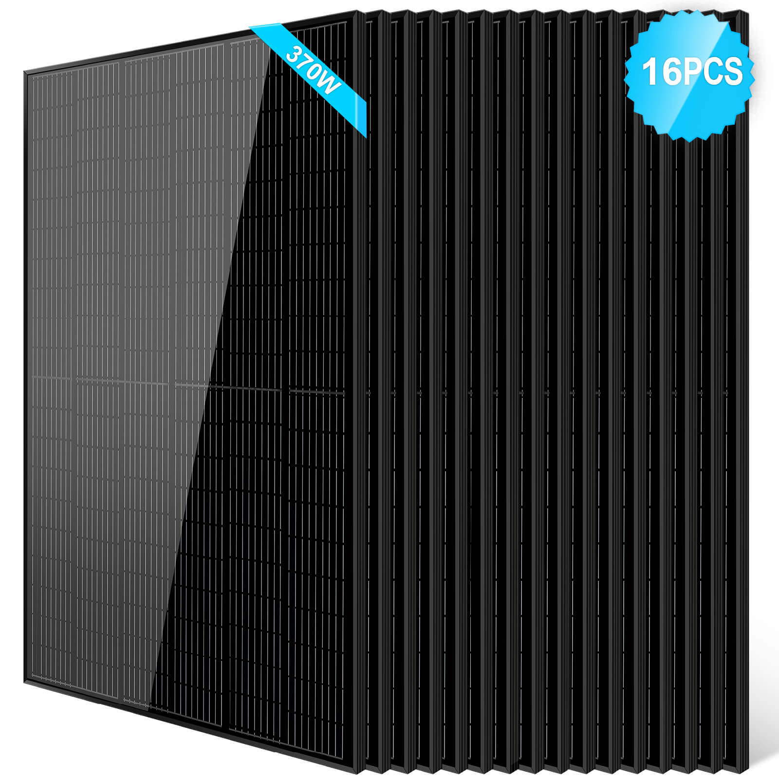370W Mono Black PERC Solar Panel UL 61730