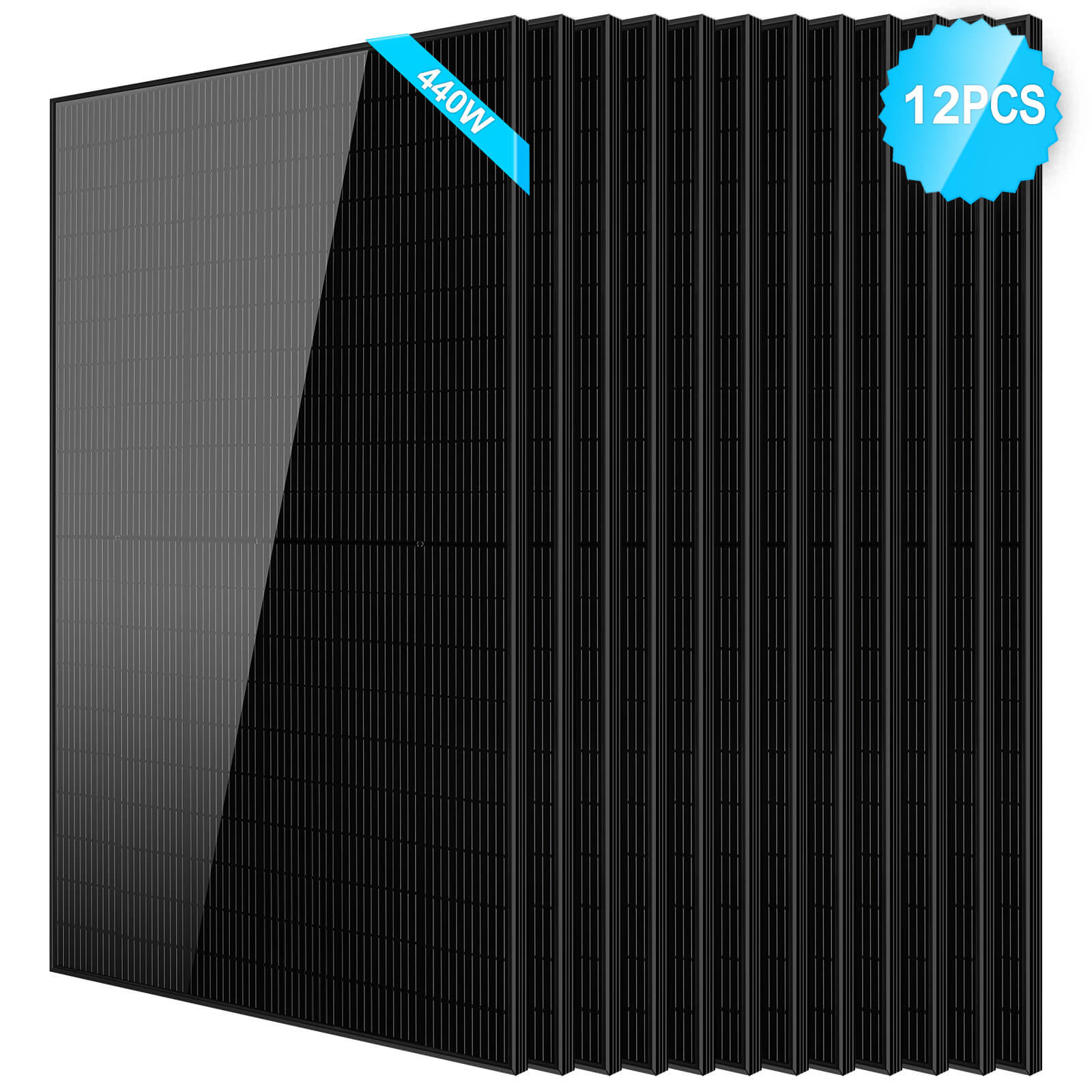 440W Mono Black PERC Solar Panel UL61730 CEC Listed