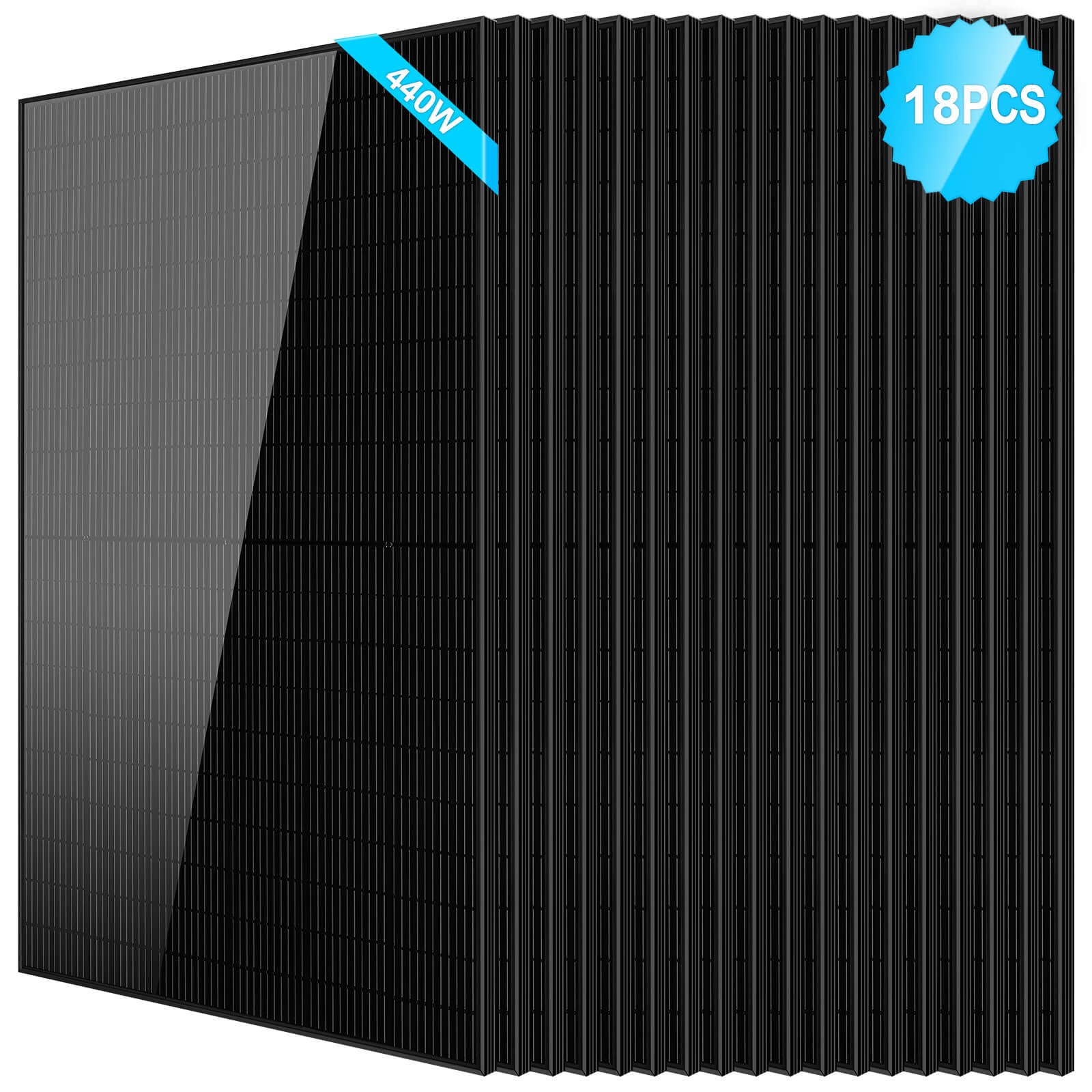 440W Mono Black PERC Solar Panel UL61730 CEC Listed