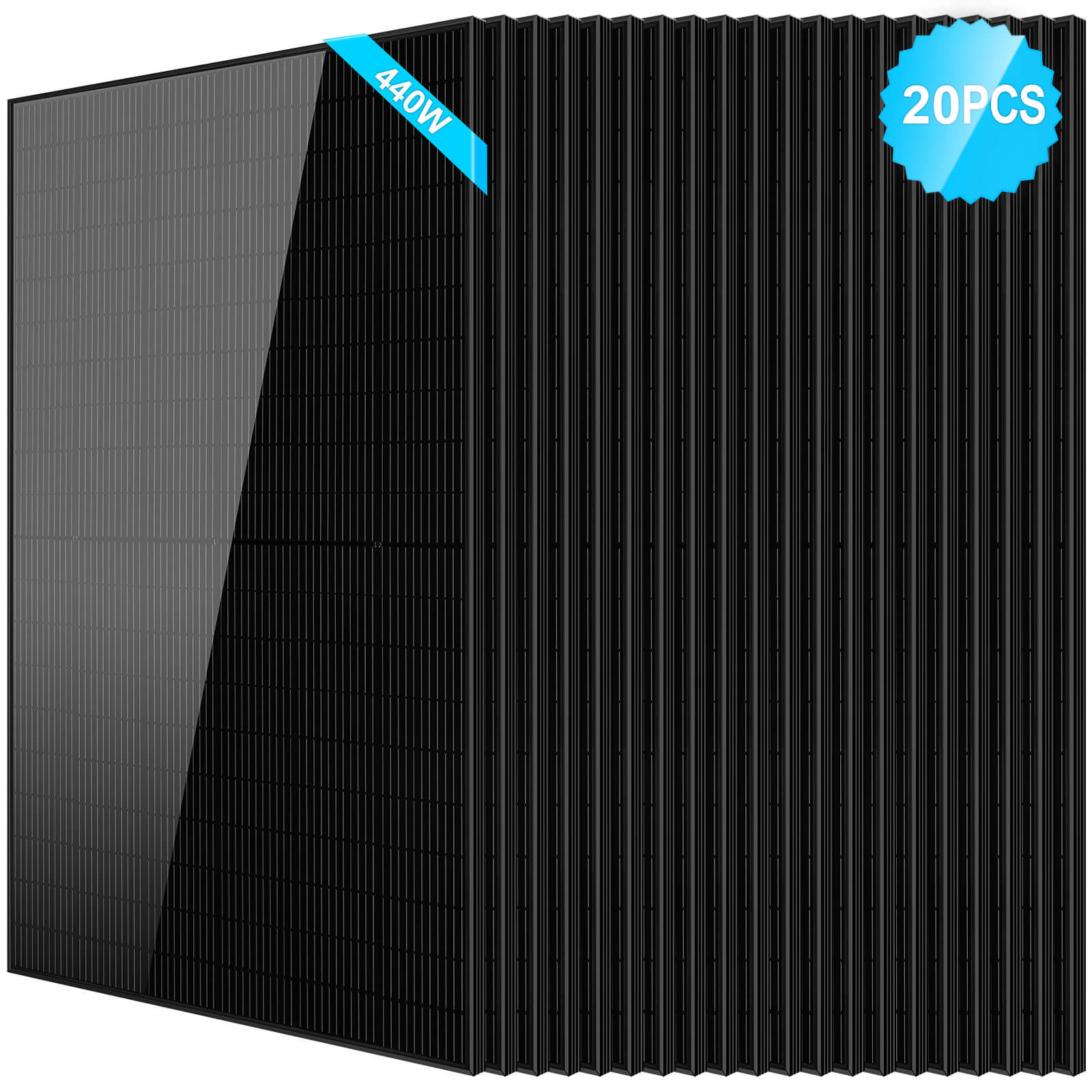 440W Mono Black PERC Solar Panel UL61730 CEC Listed
