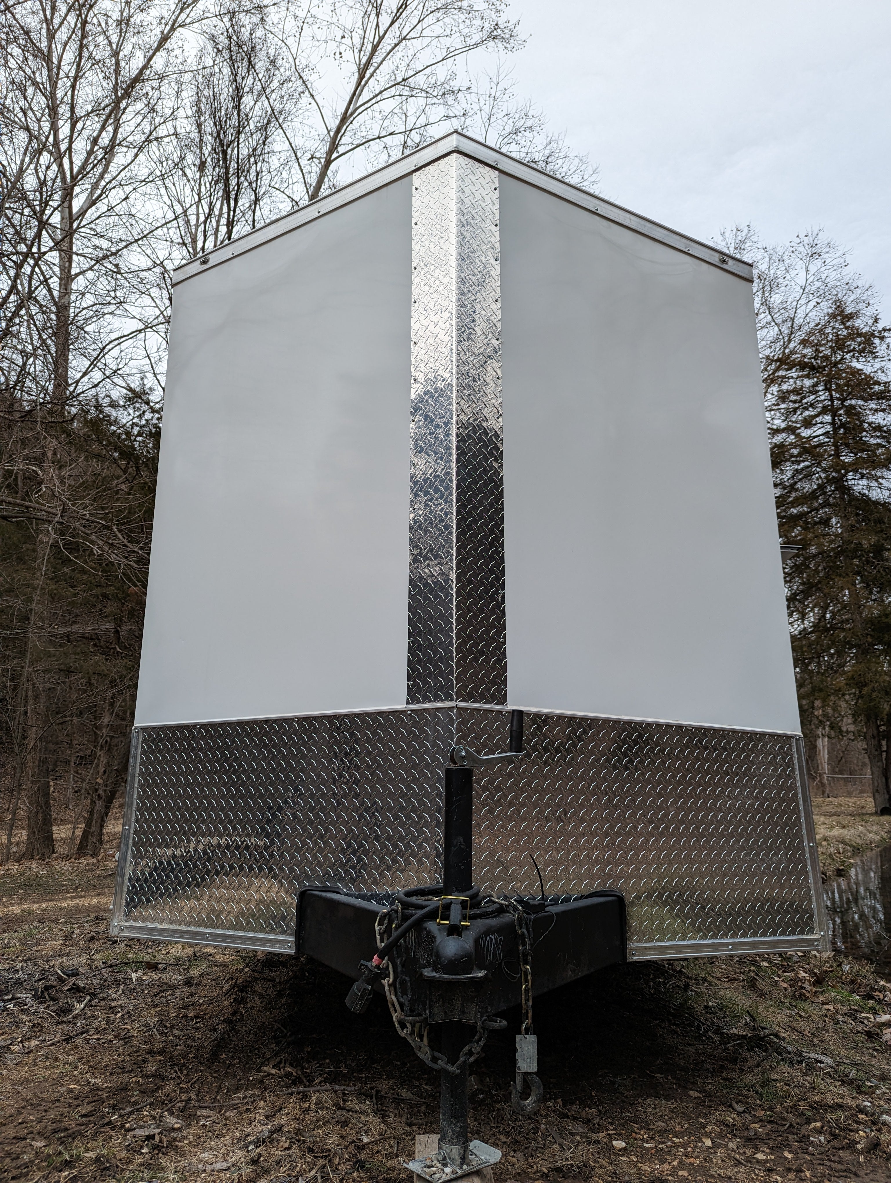 16' Enclosed SOLAR POWERED Offgrid Self-Sufficient Trailer - Concession Window Expanded Solar Array / Expanded Lithium battery bank - MOBILE STOREFRONT VERSION