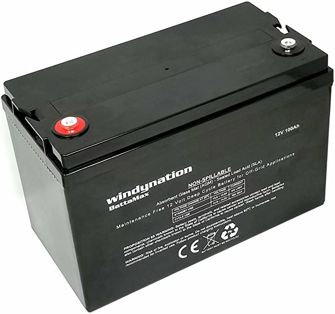 100 Amp-Hour 100ah 12V 12 Volt AGM Deep Cycle Sealed Lead Acid Battery