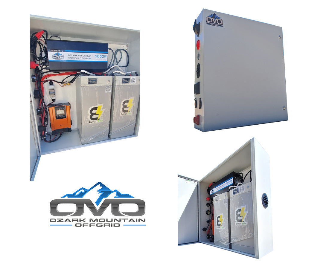 2.2KW Boat Dock Offgrid Solar Kit (4 Panel + 2 Lithium Batteries) - Mountable with Plug and Play Connections