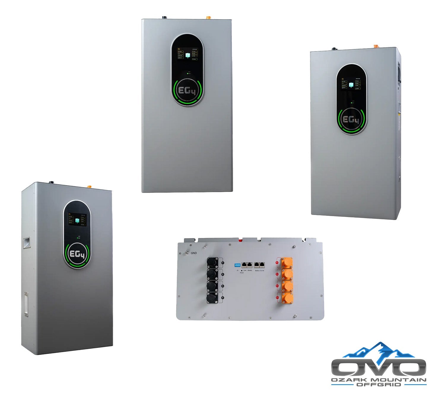 4.4KW Complete Offgrid Solar Kit + 6K EG4 6000XP Inverter + 14.3KW 48V EG4 Lithium Indoor Wall Battery + 4.4KW Solar with Roof Mounting Rails and Wiring