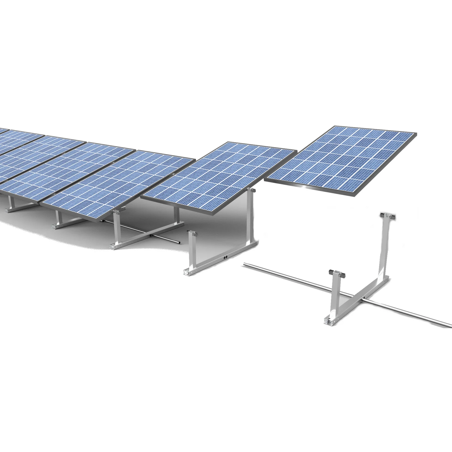 IntegraRack IR-15 Solar Panel Ground Mount | 15 Degree Angle | Aircraft Grade Aluminum