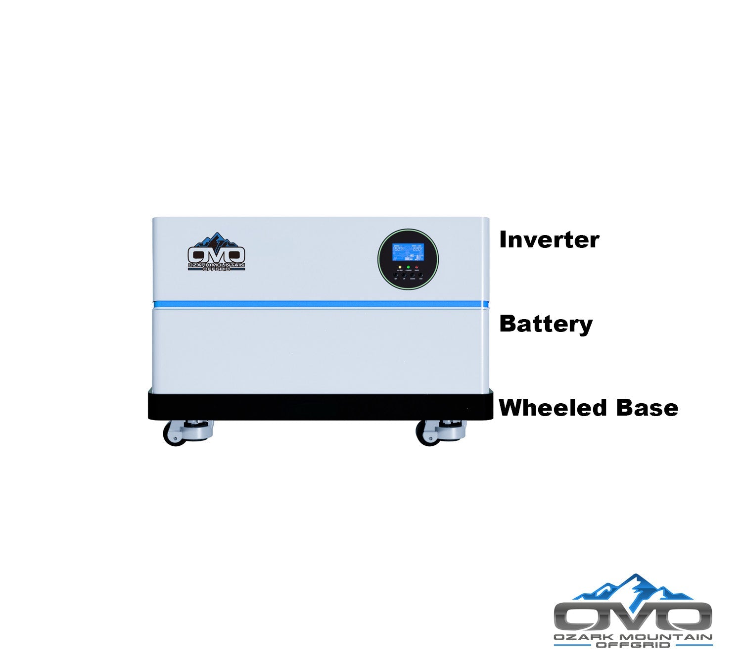 5.5KW OMO All-In-One Customizable Stacking Inverter/Battery System 5500W Inverter + 5.12K Lithium Battery + 5.5KW Solar Roof Mount