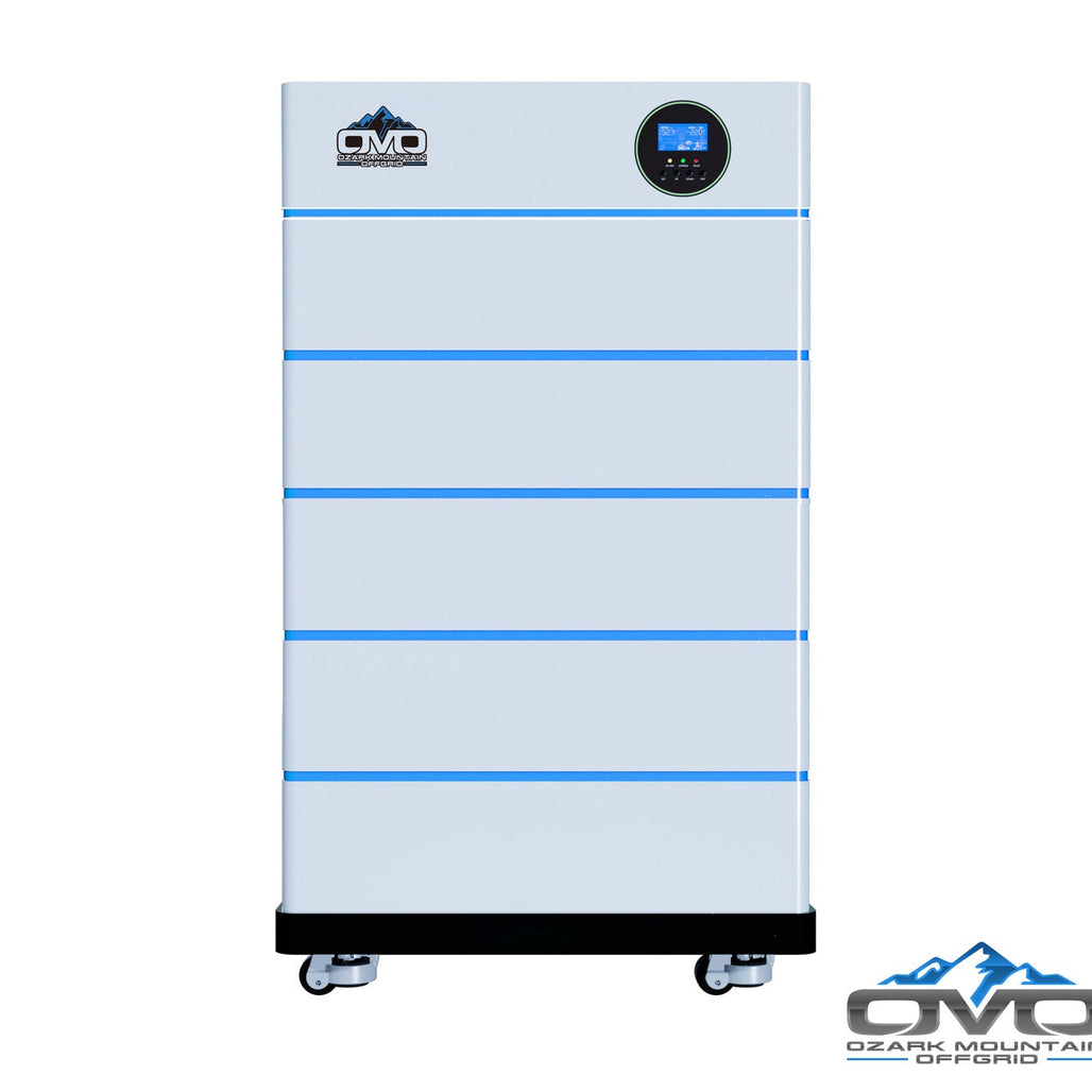 OMO All-In-One Customizable Stacking Inverter/Battery System 5500W Inverter + 25.6KW Lithium Battery