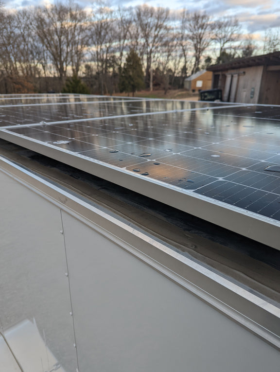 16' Expanded Model Enclosed SOLAR POWERED Offgrid Self-Sufficient Trailer - BASE MODEL w Expanded 10K Split Phase 120V/240V OMO E-Line Inverter + 10.24kWh OMO E-Line Lithium Battery