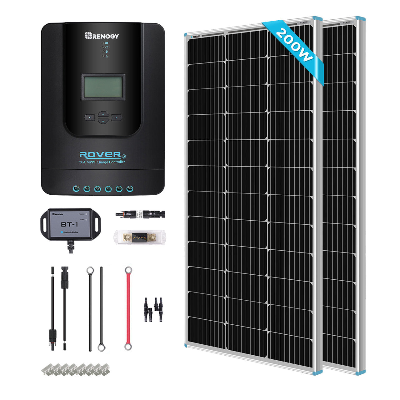Renogy 200 Watt 12 Volt Solar Premium Kit | Solar Energy Package | Solar Energy Installation