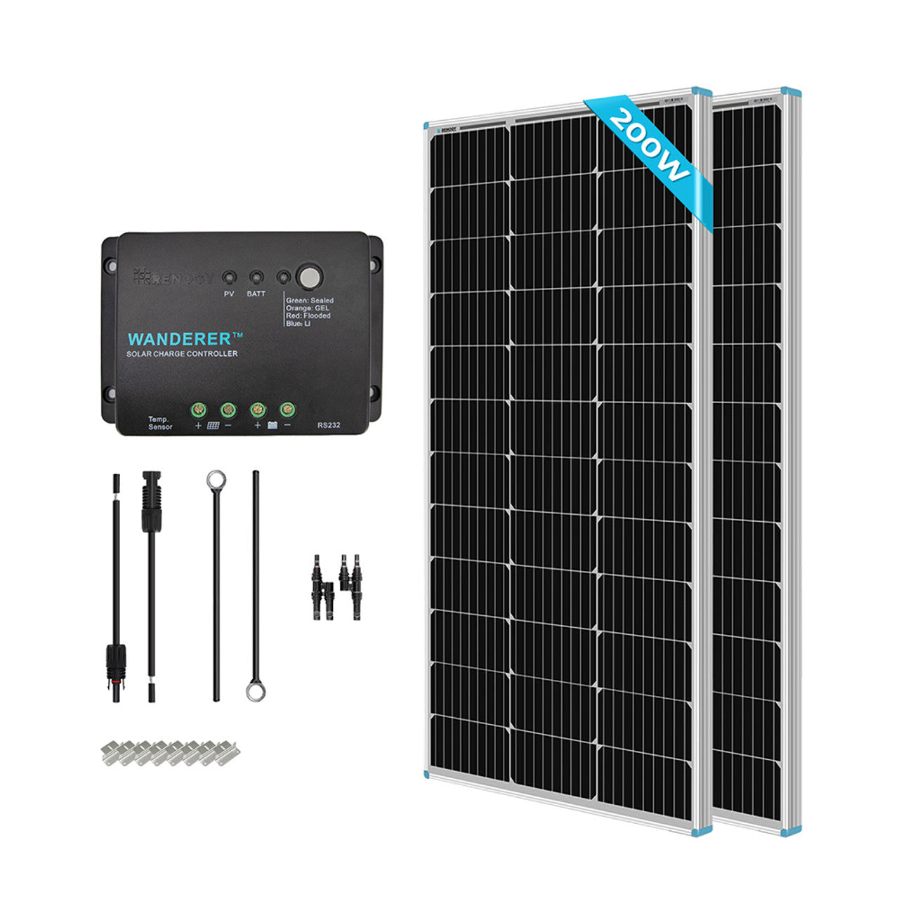 Renogy 200 Watt 12 Volt Solar Starter Kit | Solar Energy Package | Solar Energy Installation
