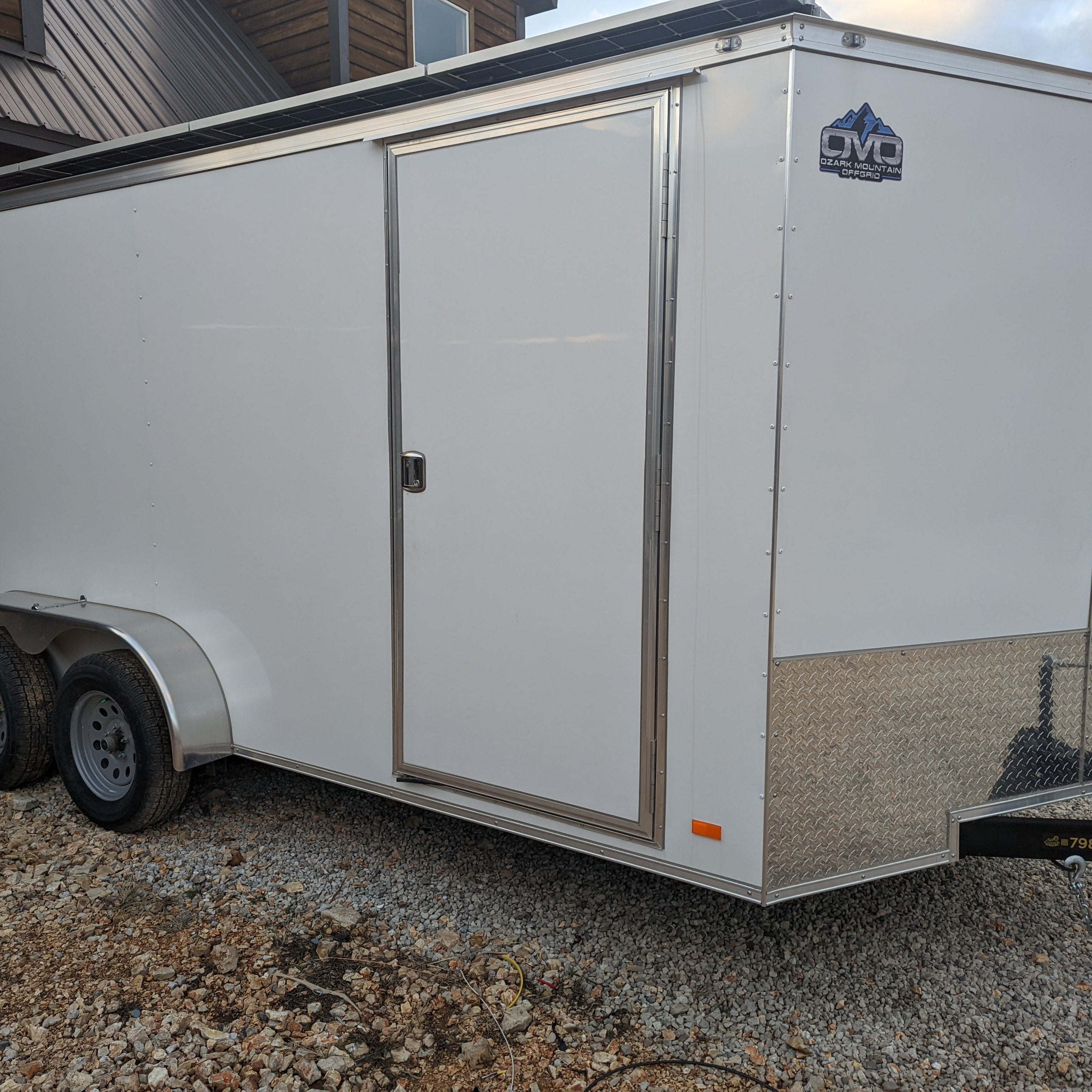 16' Expanded Model Enclosed SOLAR POWERED Offgrid Self-Sufficient Trailer - BASE MODEL w Expanded 10K Split Phase 120V/240V OMO E-Line Inverter + 10.24kWh OMO E-Line Lithium Battery