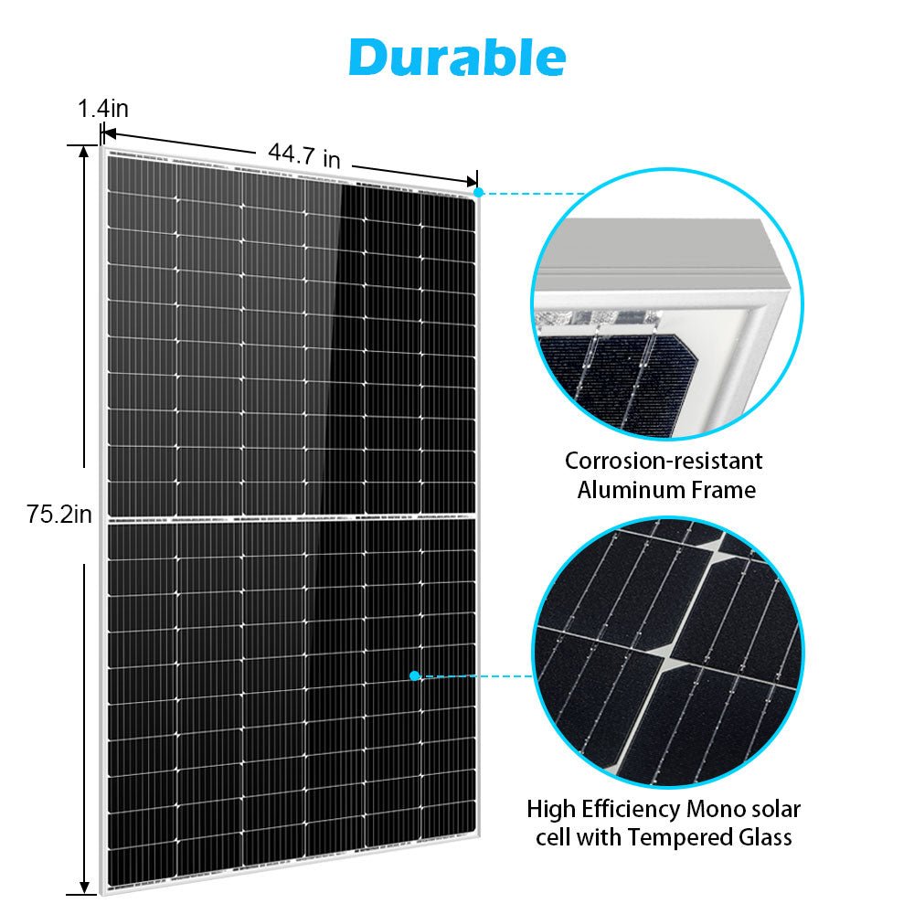 370W/ 415W/ 440W/ 500W Mono Black PERC Solar Panel UL 61730 CEC Listed