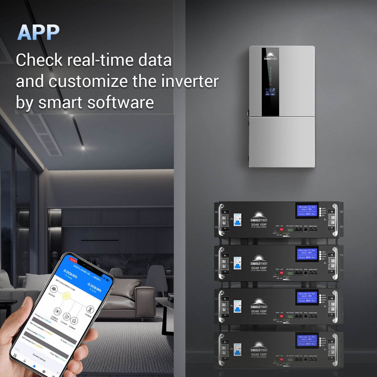 7.6KW/ 11.4KW Hybrid Inverter 48V Split Phase SGN11.4KHB-48/ SGN7.6K1HB-48