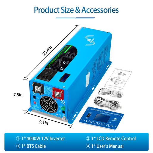 4000W DC 12V Pure Sine Wave Inverter With Charger