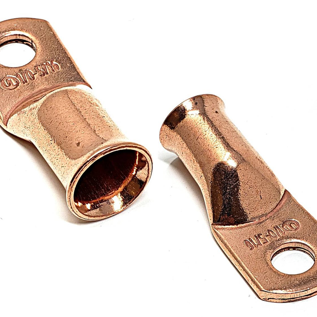 1/0 Gauge (AWG) Pure Copper Cable Lug Connector Ring Terminals