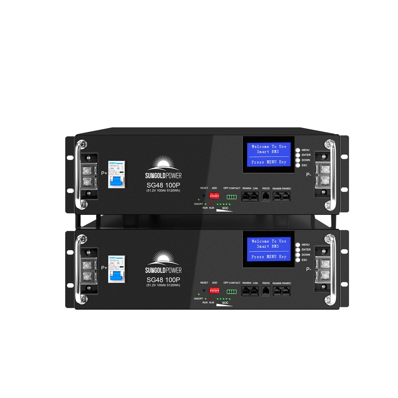 48V 100AH Server Rack LiFePO4 Lithium  Battery SG48100P UL1973  UL9540A