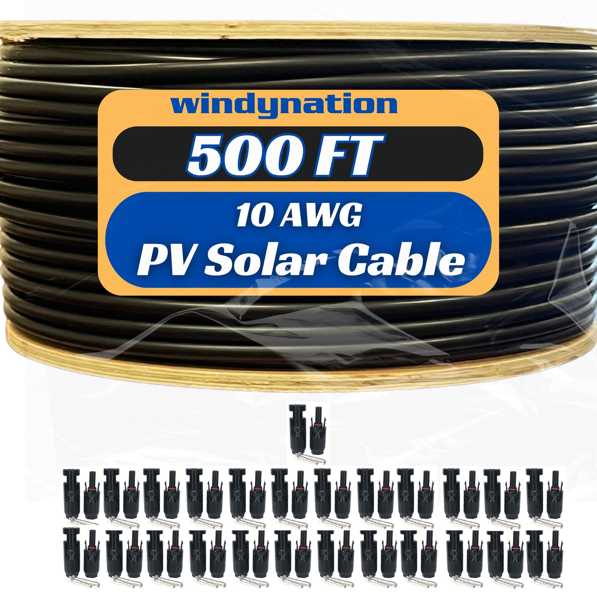 500 Foot Spool 10 Gauge 10 AWG Solar Panel Extension Cable Wire Black or Red Pure Copper