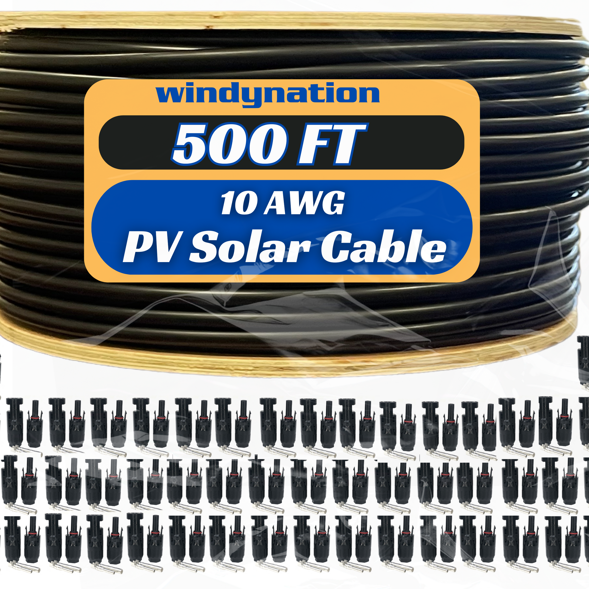 500 Foot Spool 10 Gauge 10 AWG Solar Panel Extension Cable Wire Black or Red Pure Copper