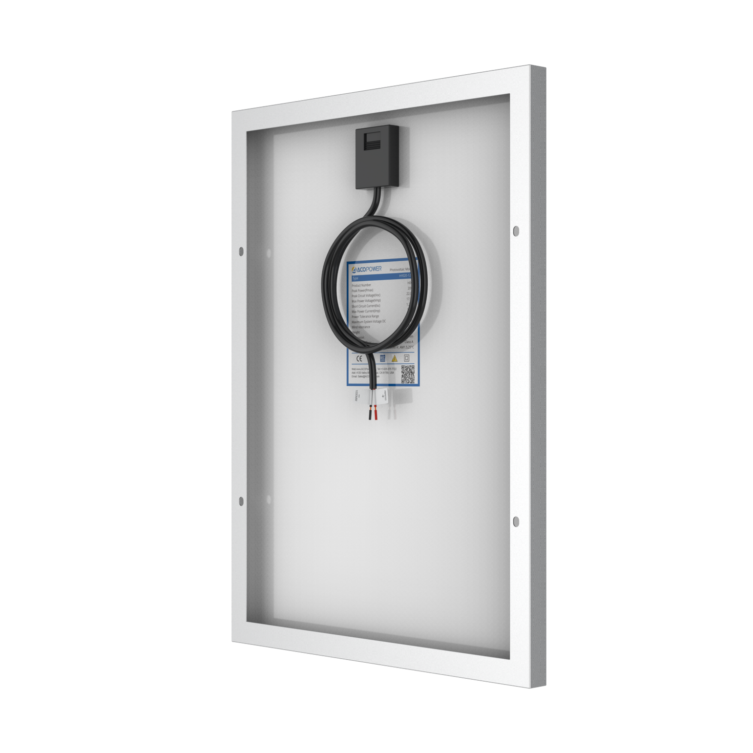 20 Watt 12 Volt Monocrystalline Solar Panel