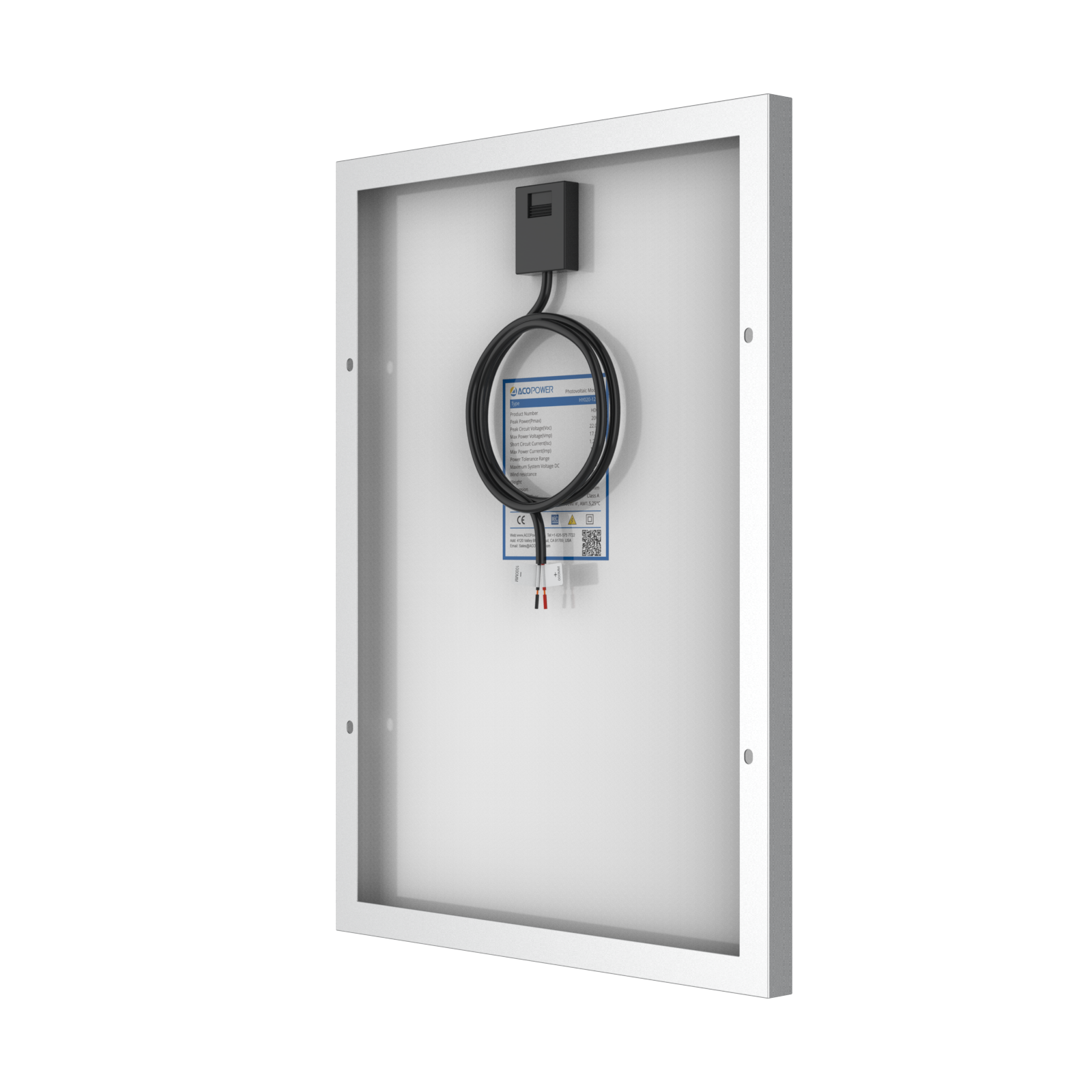 20 Watt 12 Volt Monocrystalline Solar Panel