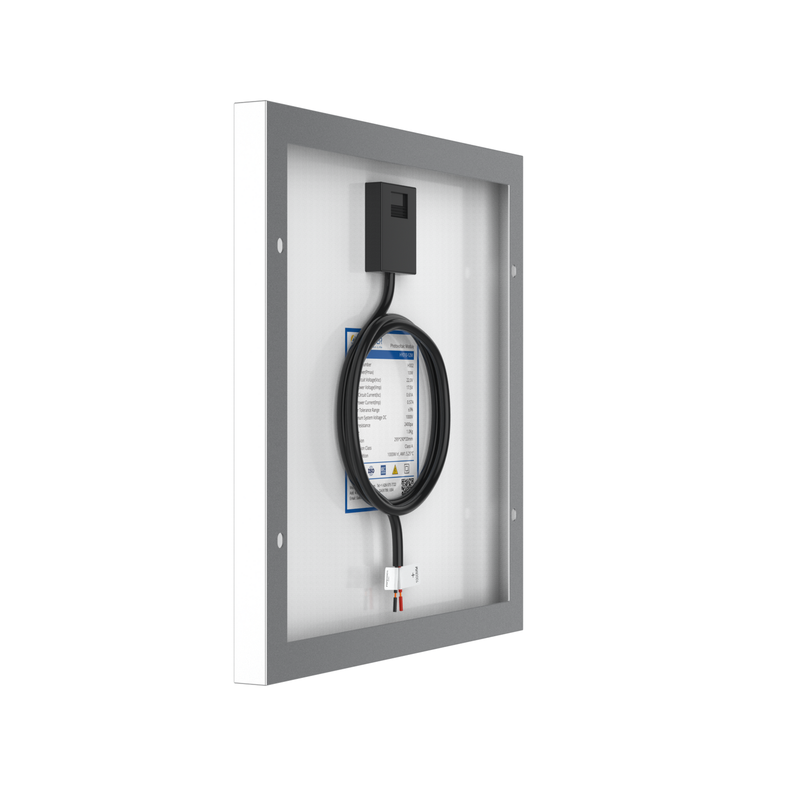 10 Watt 12 Volt Monocrystalline Solar Panel