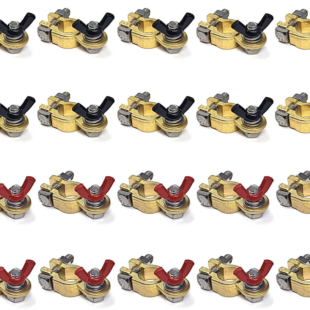 Marine Grade Battery Terminal Top Post Kit for RV, Trucks, Boats, Cars, Campers, Golf Carts (Military Spec. B-12128C)