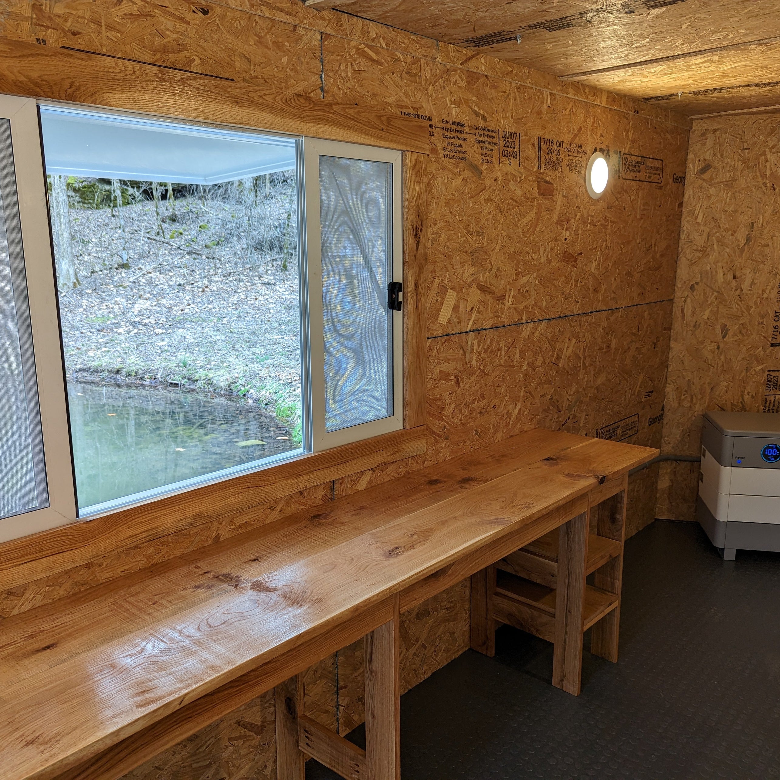 16' Enclosed SOLAR POWERED Offgrid Self-Sufficient Trailer - Concession Window Expanded Solar Array / Expanded Lithium battery bank - MOBILE STOREFRONT VERSION