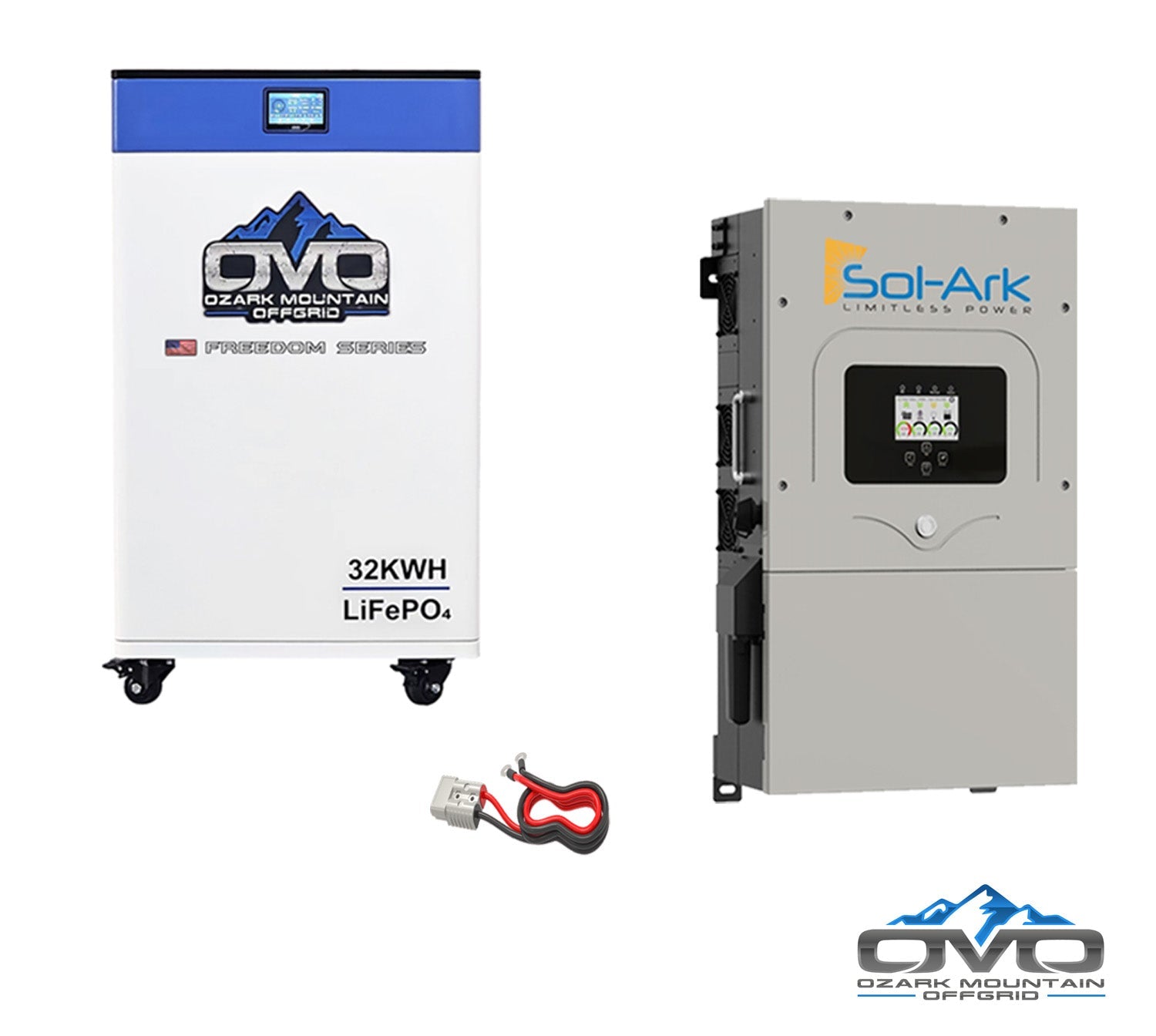 15K Sol-Ark Inverter Pure Sine Split Phase 110/220V Inverter + 32kWh OMO 48V Freedom Series Lithium Battery