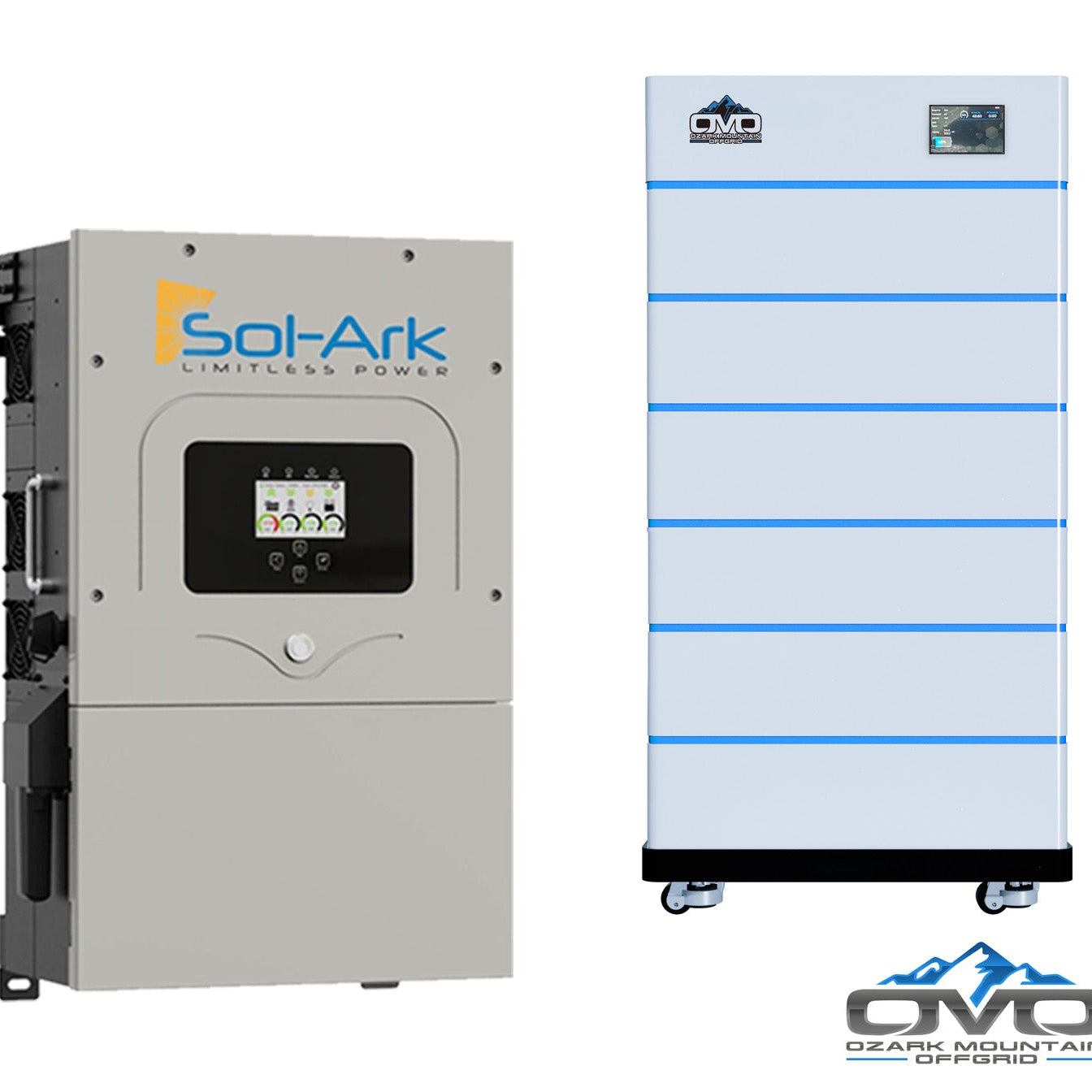 15K Sol-Ark Inverter + 30.72KW OMO Stack Lithium Battery