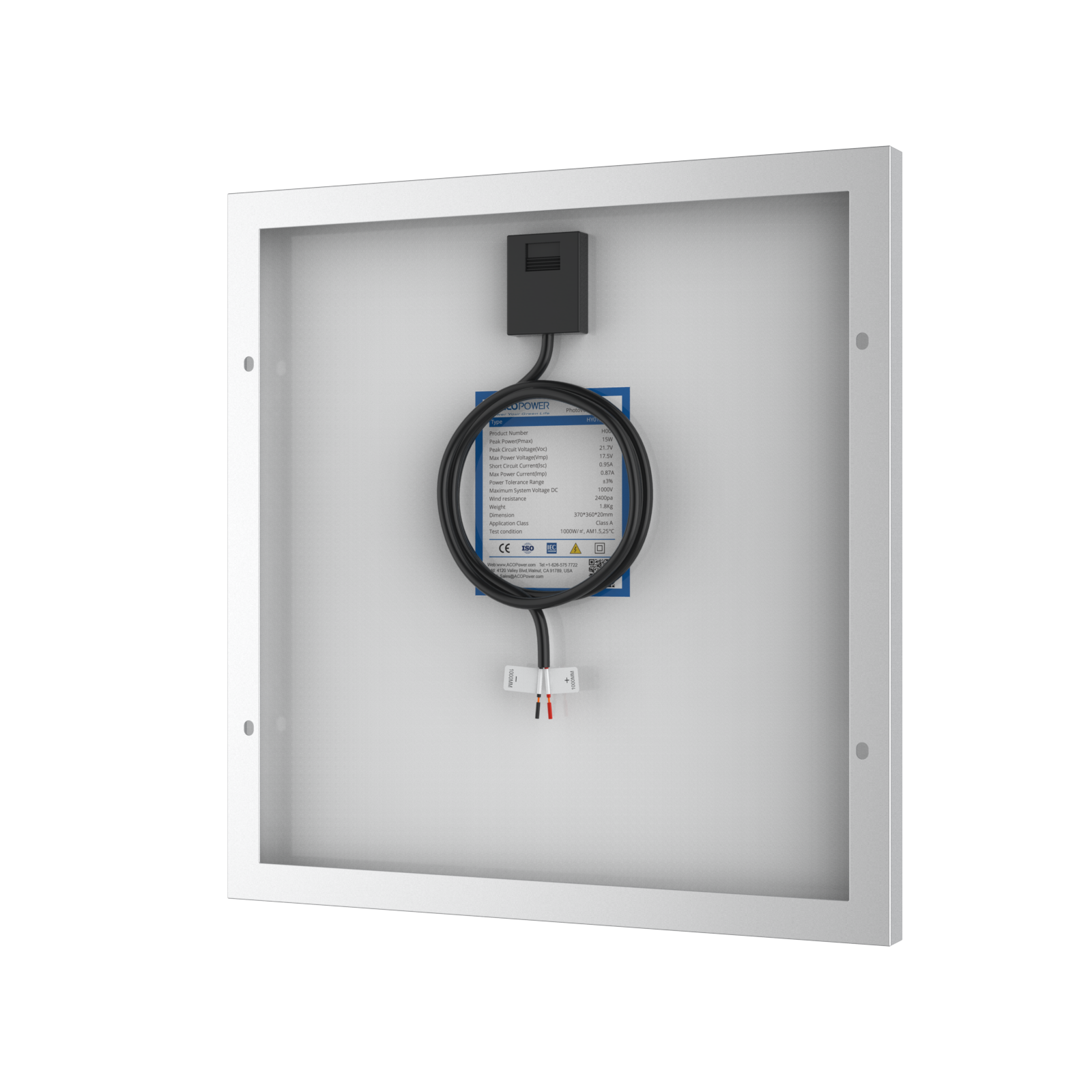 15 Watt 12 Volt Polycrystalline Solar Panel