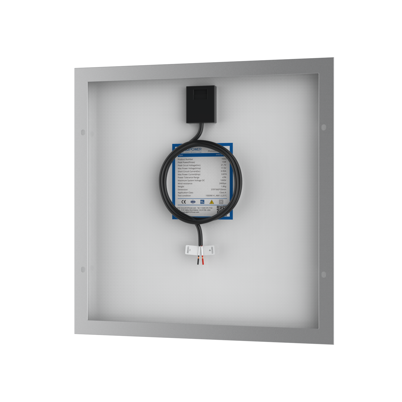 15 Watt 12 Volt Polycrystalline Solar Panel