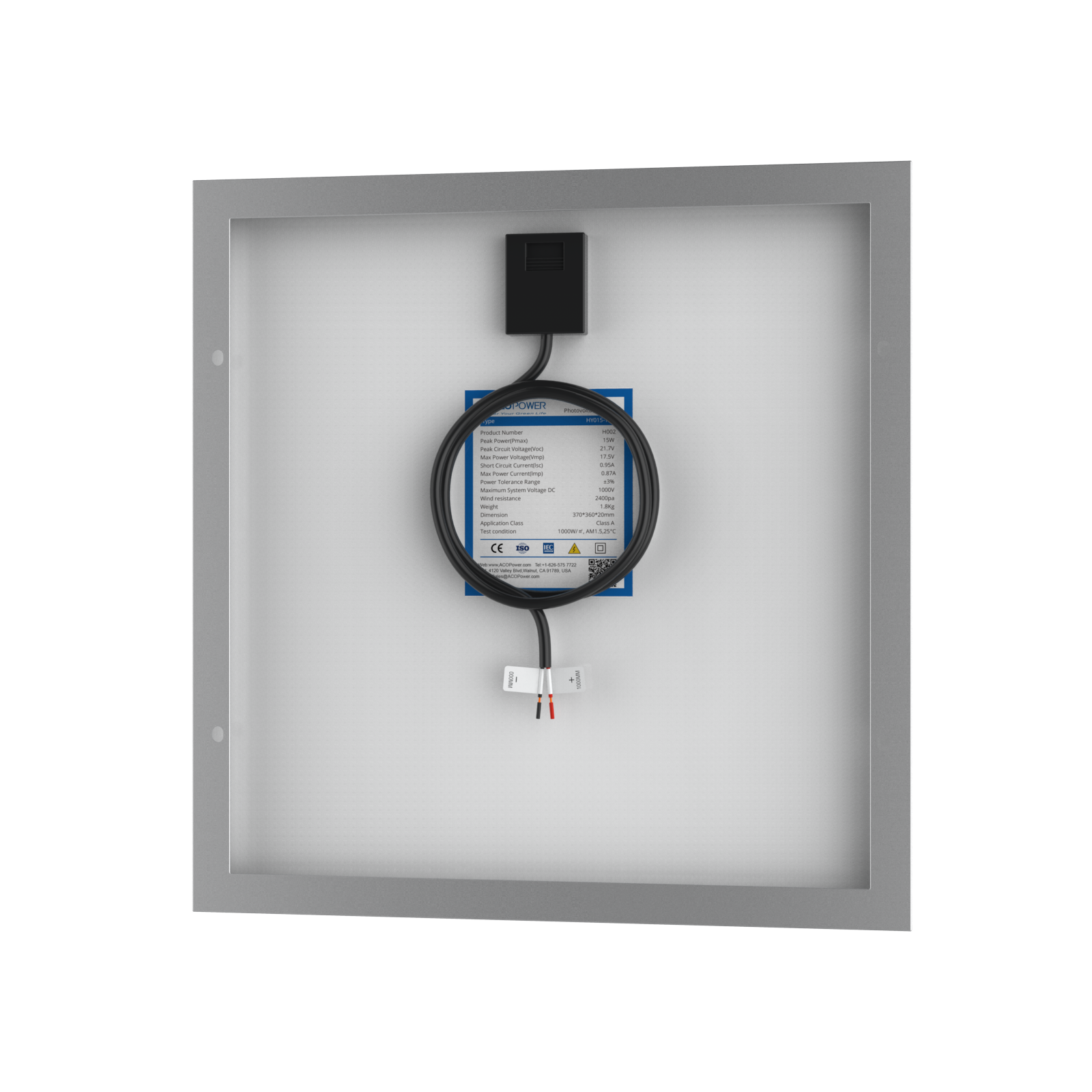 15 Watt 12 Volt Polycrystalline Solar Panel