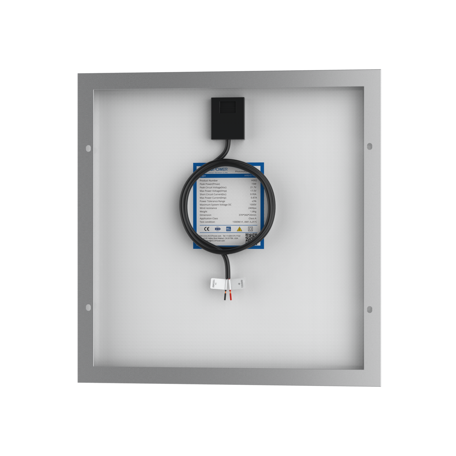 15 Watt 12 Volt Polycrystalline Solar Panel