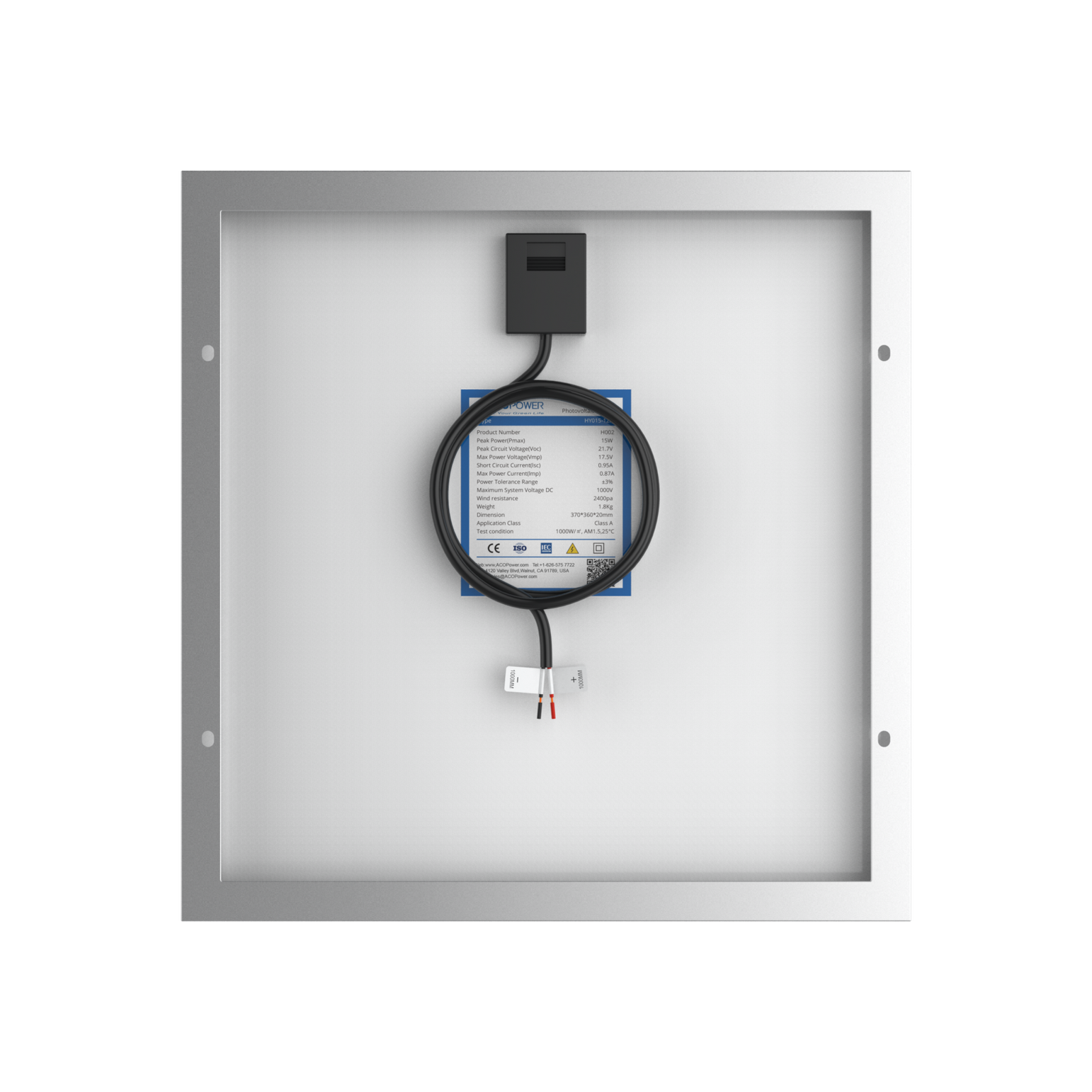 15 Watt 12 Volt Polycrystalline Solar Panel