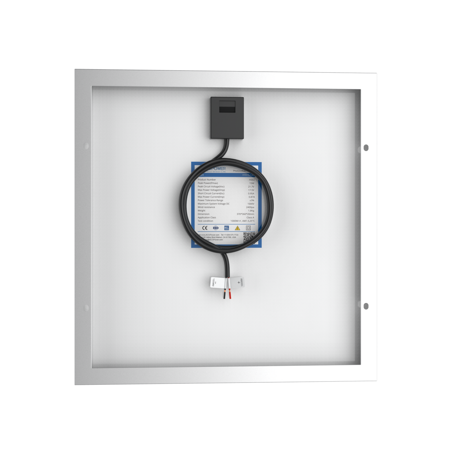 15 Watt 12 Volt Polycrystalline Solar Panel