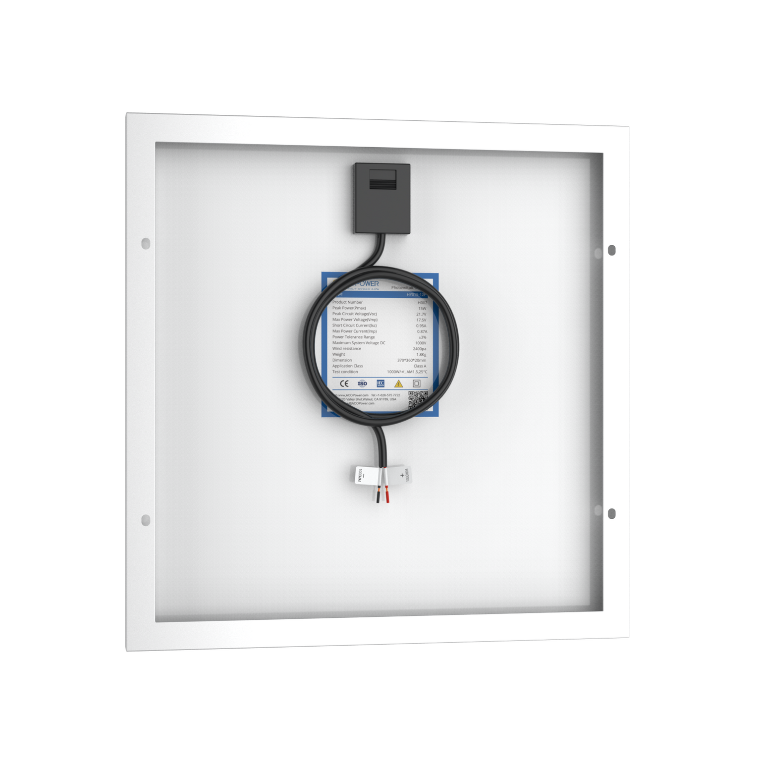 15 Watt 12 Volt Polycrystalline Solar Panel