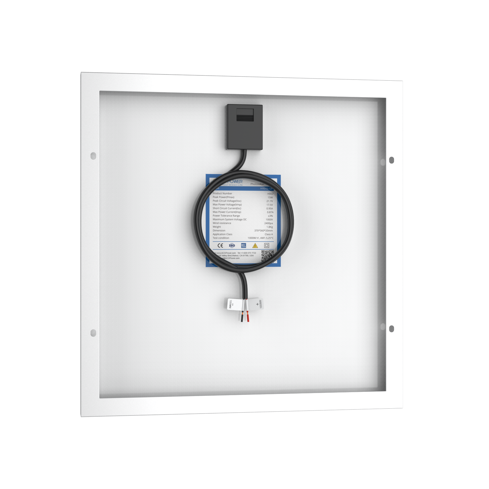 15 Watt 12 Volt Polycrystalline Solar Panel