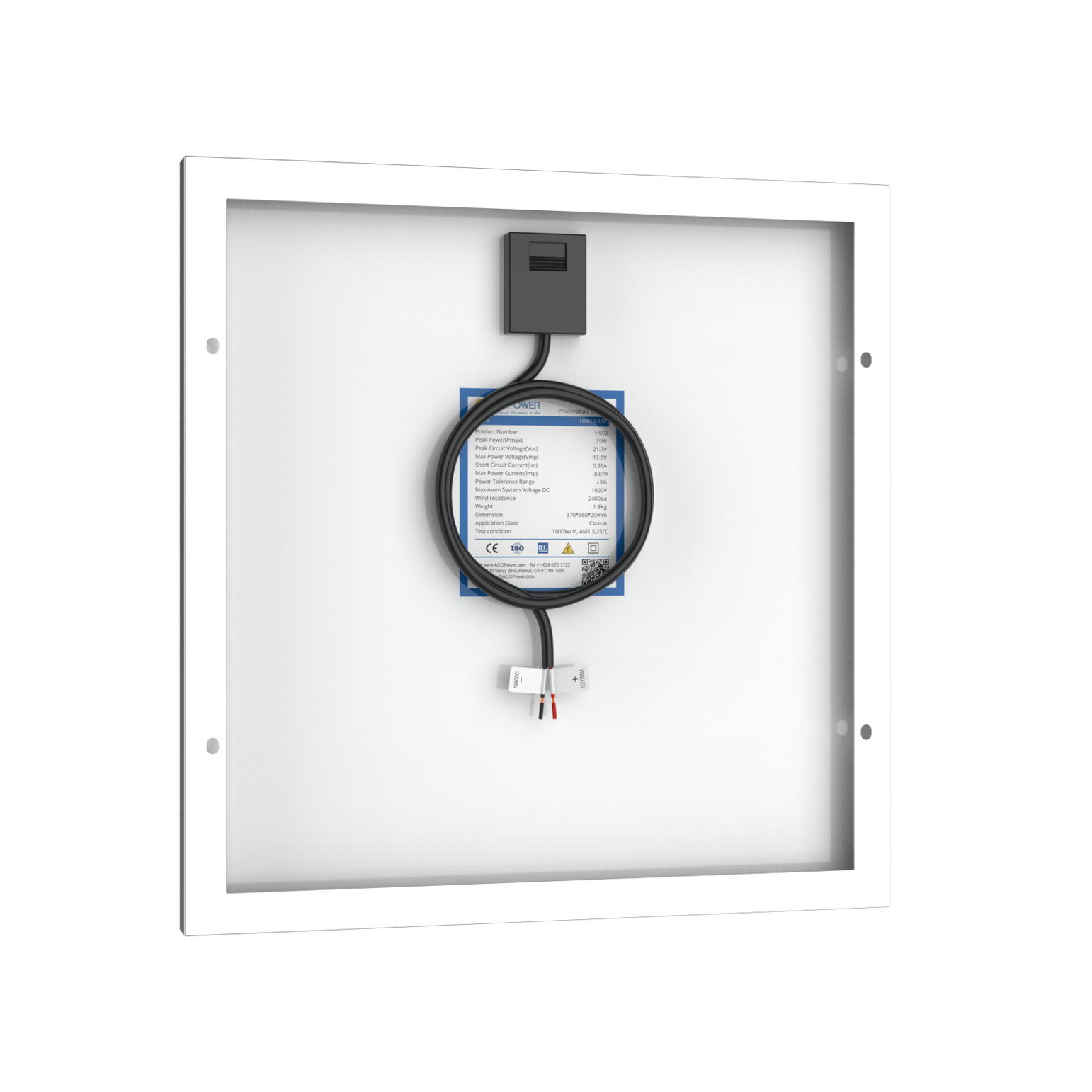 15 Watt 12 Volt Polycrystalline Solar Panel