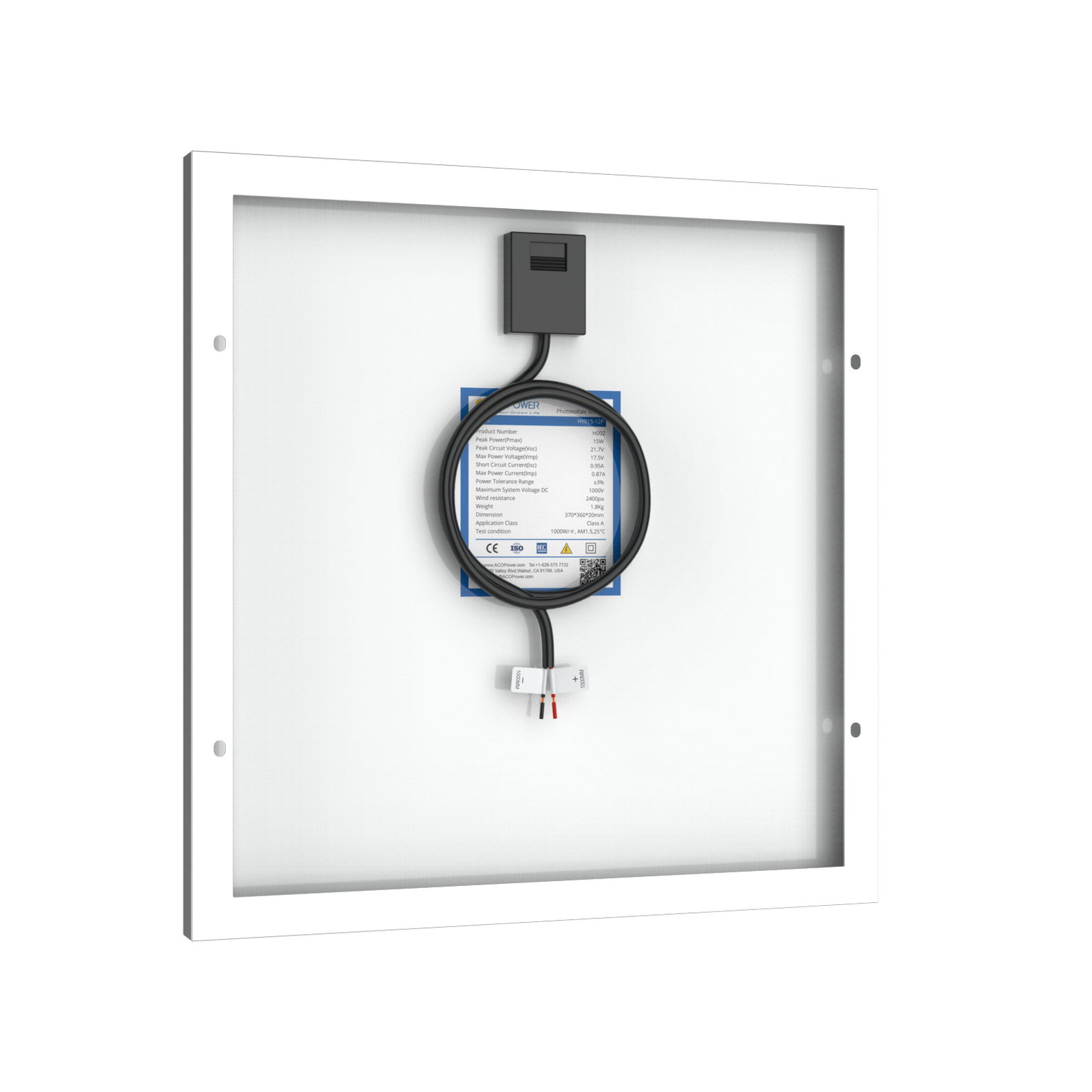 15 Watt 12 Volt Polycrystalline Solar Panel