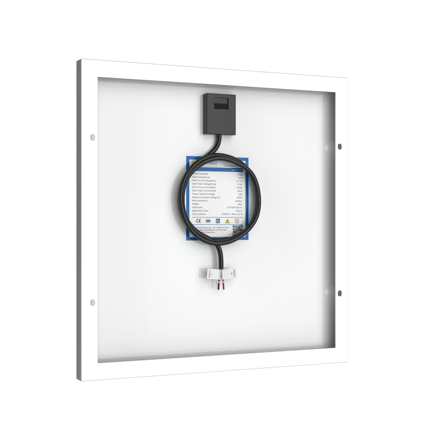 15 Watt 12 Volt Polycrystalline Solar Panel