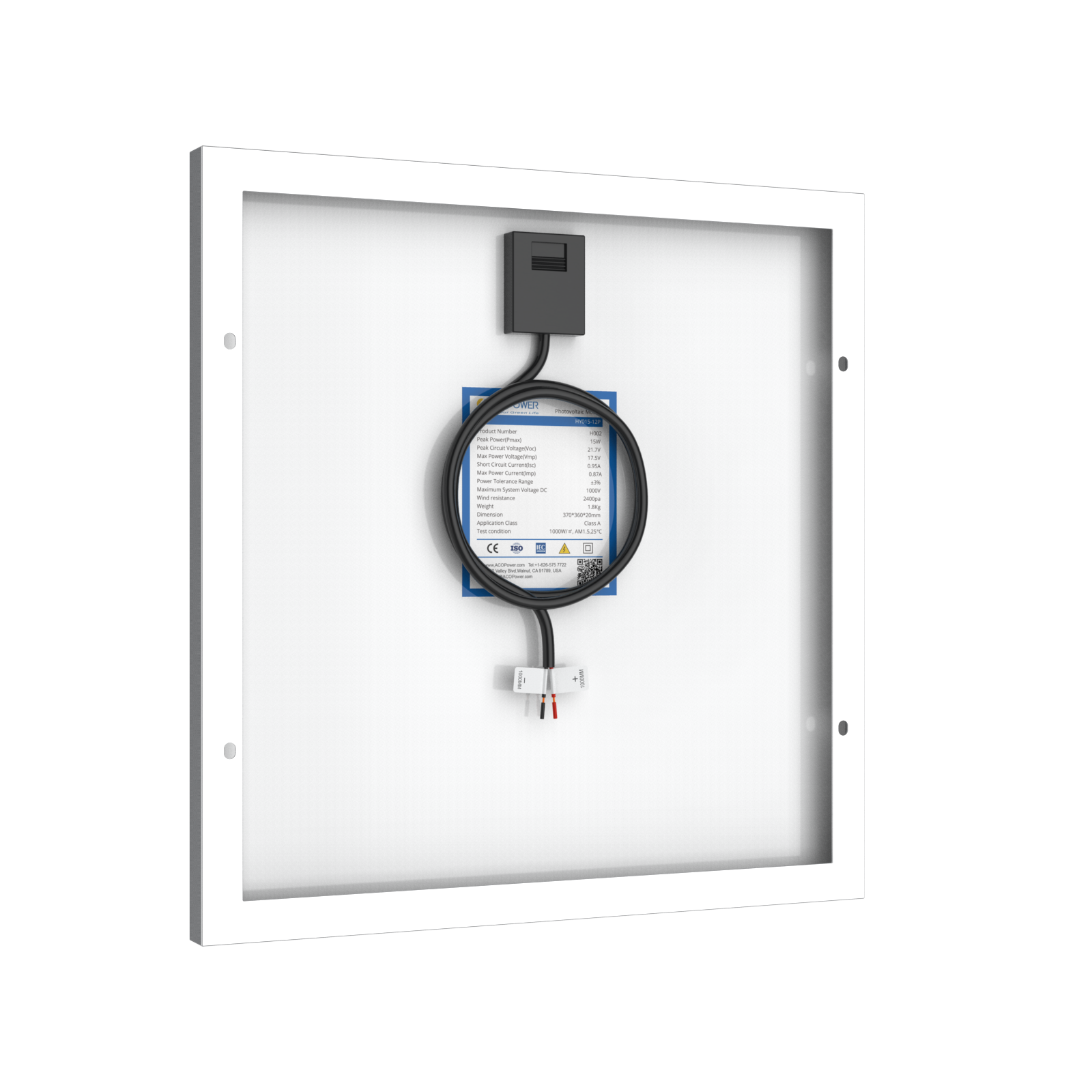 15 Watt 12 Volt Polycrystalline Solar Panel